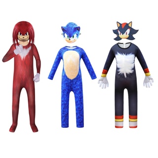 Nuevo Sonic the Hedgehog Cosplay Disfraz Para Niños Juego De Dibujos  Animados Halloween Fiesta Mono Con Collar