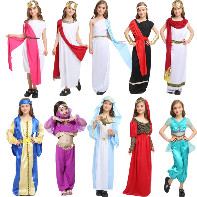 Disfraz de diosa griega de Halloween para mujer, árabe túnica