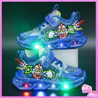 Zapatos sin cordones para niños pequeños, zapatos de princesa de dibujos  animados, luces LED, pequeñas y medianas para niñas grandes (rojo, 8 niñas)