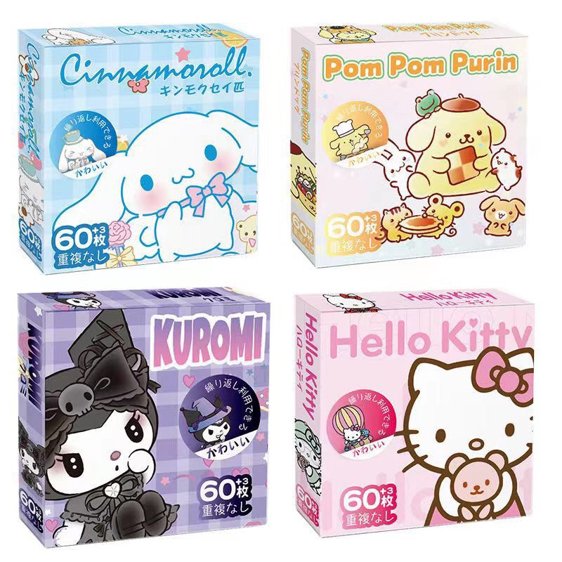60pcs Sanrio Kuromi Hello Kitty Cinnamorol Pegatina De Dibujos Animados ...