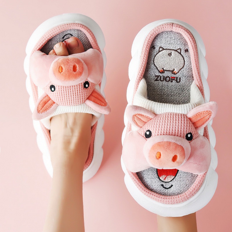 Pantuflas Chanclas De Cochinito Zapatillas Animales Mujer HANDKEI