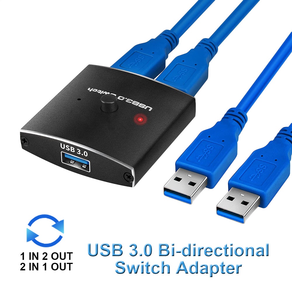 Interruptor USB 3.0 Selector KVM Switch 5Gbps 2 Entrada 1 Salida ...