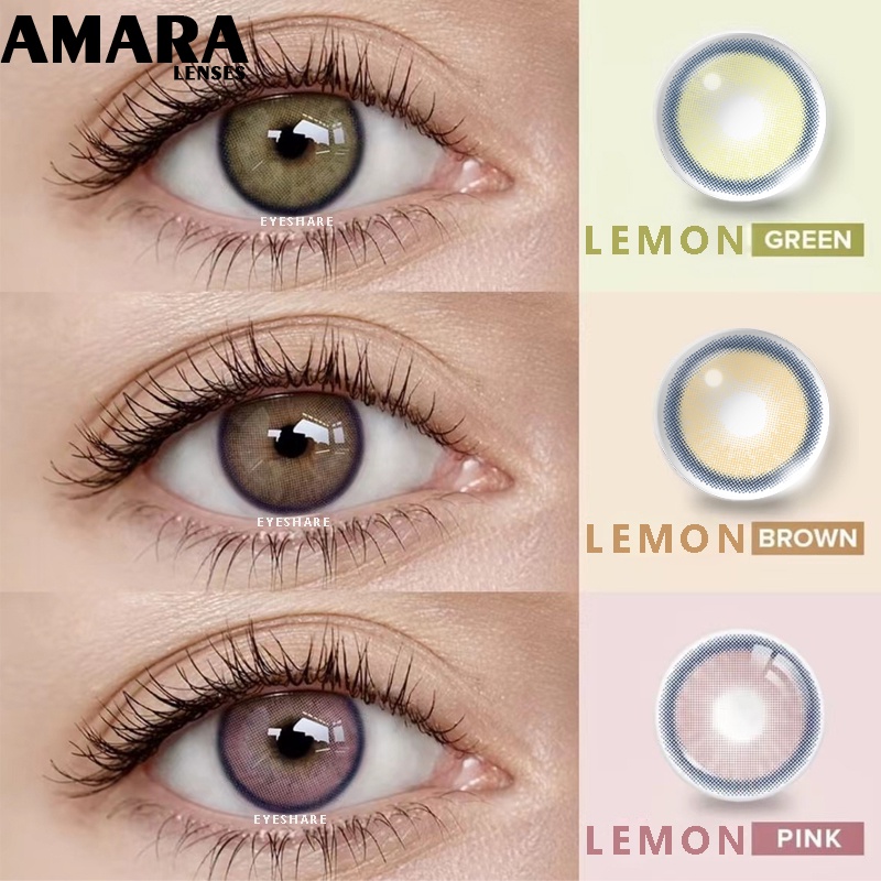 EYESHARE Lentes De Contacto De Color Natural 2 Piezas De Contactos  Coloridos Para Cosméticos De Ojos Marrones Maquillaje