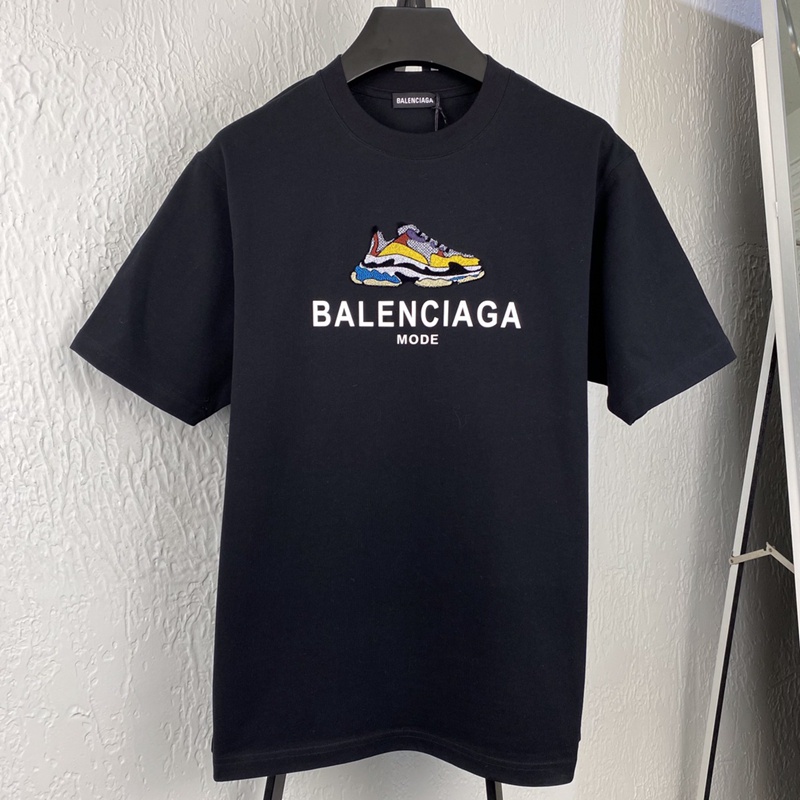 Camiseta Balenciaga Hombre Y Mujer Cuello Redondo Algod n Texto Estampado