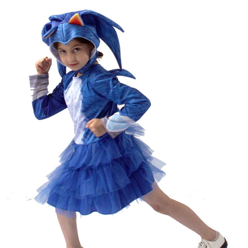 Día Del Niño Sonic Hedgehog Girls Cosplay Disfraz De Escenario