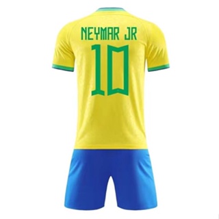 Camiseta De Fútbol Brasil kids 2022 3-15 Años Copa Mundial