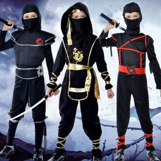 Envío gratis! Disfraz de Cosplay de Ninja Samurai para hombre adulto, traje  negro dorado para actuación en escenario o fiesta de Mascarada, Halloween -  AliExpress