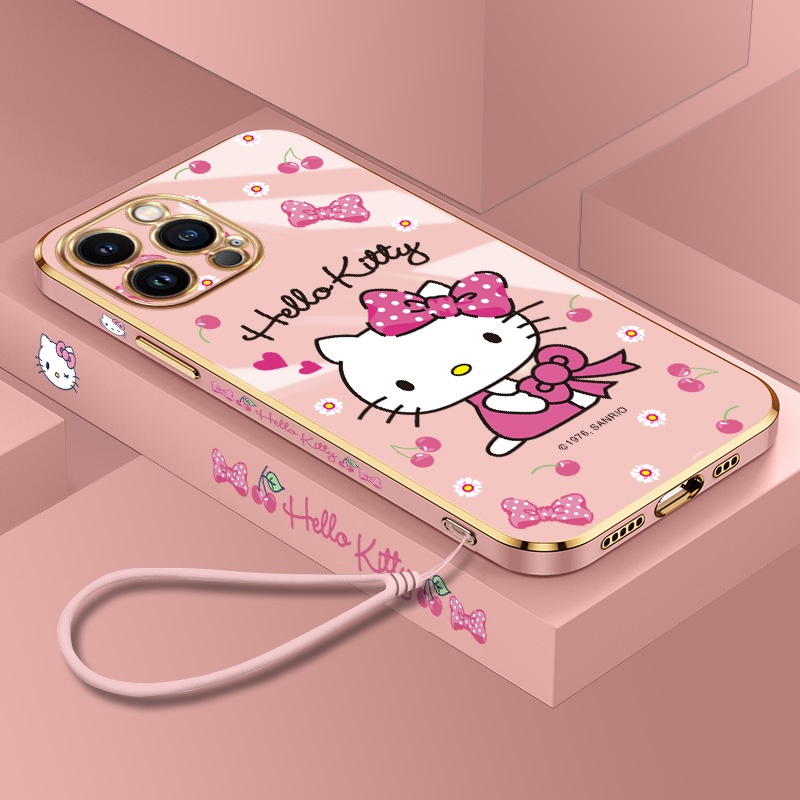 Funda De Lujo Intermitente 3D Hello Kitty iPhone 14 Pro Max 14