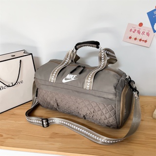 Bolsa de viaje plegable Mujer Nylon expandible gran capacidad de un hombro  yoga bolsa de gimnasio (gris)