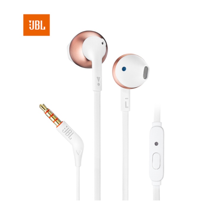 JBL Earbuds T205 - Auriculares con Cable, Color Negro 