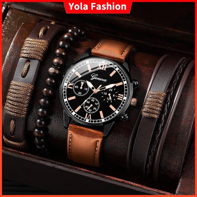 Reloj pulsera best sale de cuero hombre