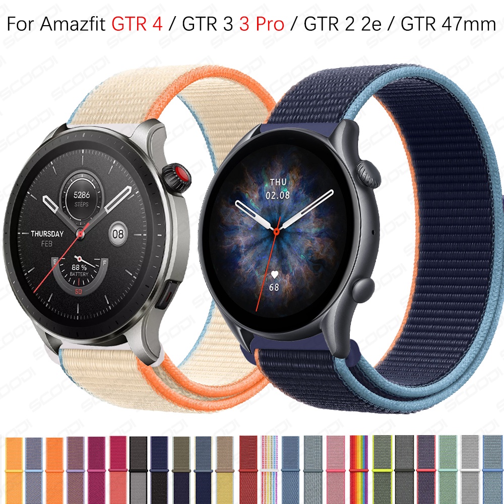 Correa de nailon para reloj Amazfit GTR 4, 3 Pro 2, 2e, pulsera