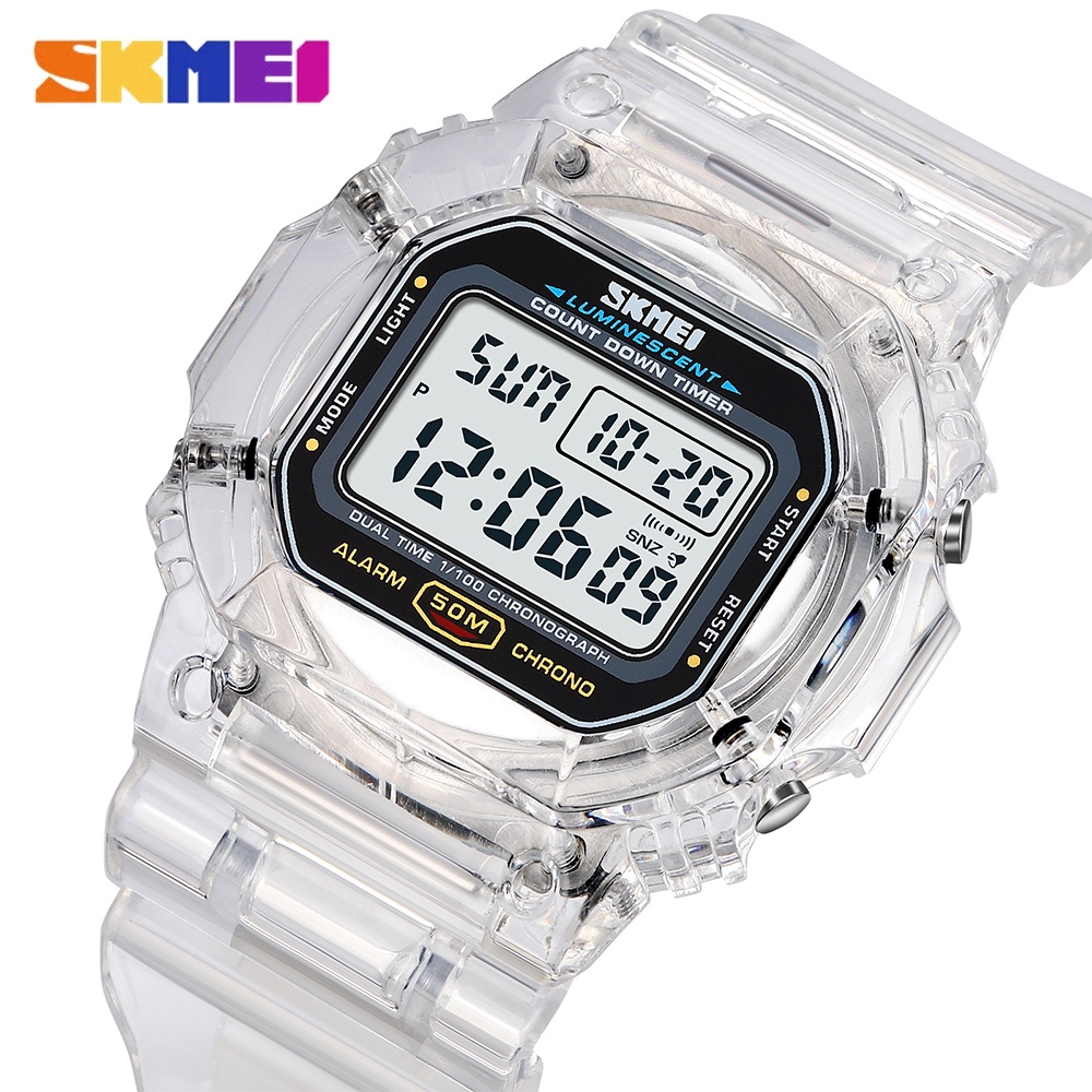SKMEI-relojes militares de lujo para hombre, pulsera Digital LED  electrónica, resistente al agua, para deportes