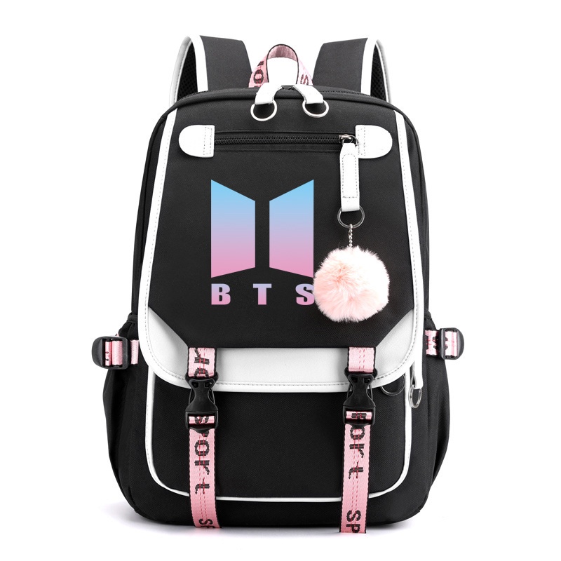 BTS Estilo Coreano Bolsa De La Escuela Estudiante Mochila De Viaje Mujer Shopee Colombia