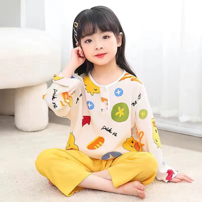 Pijama de tela de seda para niños y niñas, ropa de dormir de 5 a 14