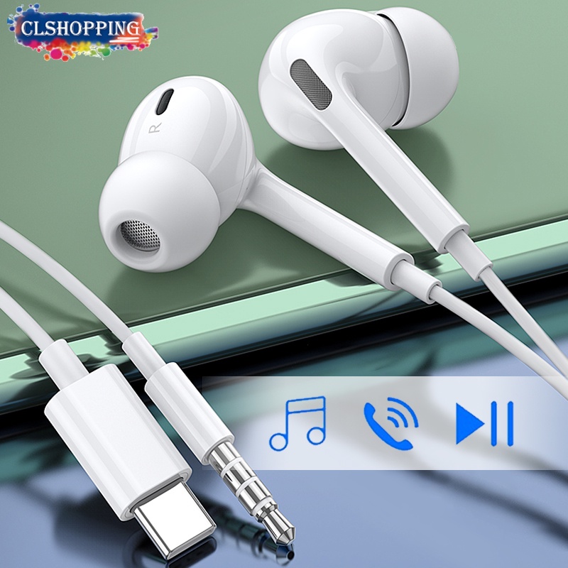 Auriculares USB C para iPhone 15 Pro Max USB tipo C con cable con  cancelación de ruido auriculares intrauditivos con micrófono para iPad Pro  Samsung