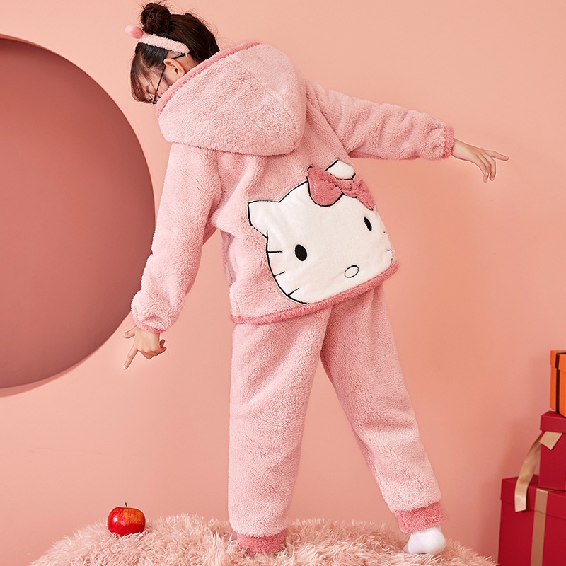 Pijamas de moda para bebés y niños, ropa de lana Coral para el hogar,  pijamas de