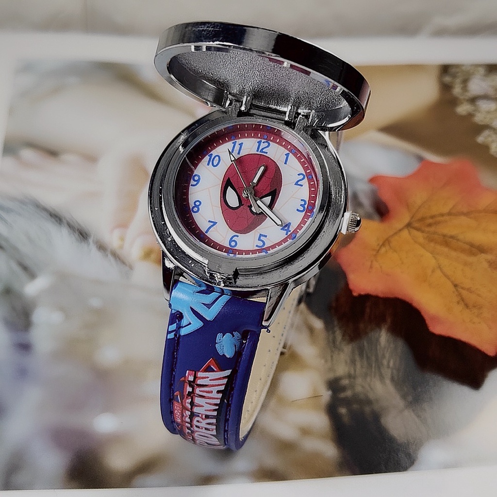 Reloj Para Ninos Vengadores Anime Dibujos Animados Nino Marvel Estudiantes Spiderman Flip De Cuarzo Shopee Colombia