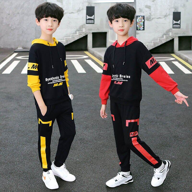 Conjunto de ropa para niños de 4, 6, 8, 10, 12, 14 y 15 años, Sudadera con  capucha y pantalones, trajes informales, novedad de 2019 - AliExpress