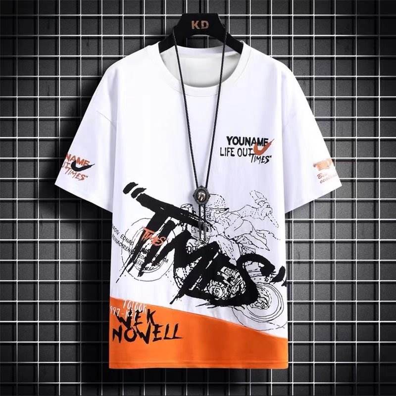  Púrpura Blanco Suelto Oversize Hombres Rock Skateboard Hip Hop  Camiseta de manga corta Streetwear Tops Camisetas Camiseta, Blanco : Ropa,  Zapatos y Joyería