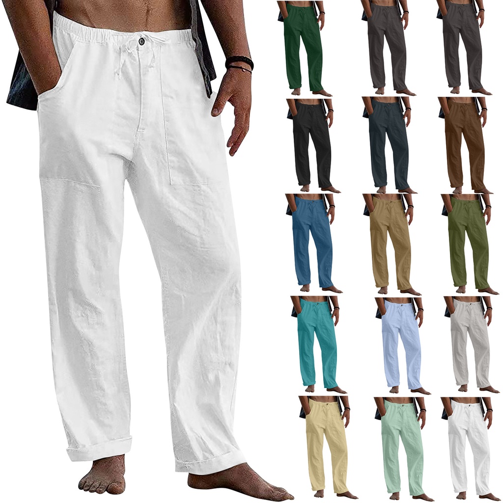 Pantalones en lino online para hombre