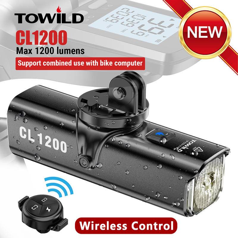 TOWILD CL1200 LM Luz De Bicicleta Lámpara Delantera USB Recargable LED ...
