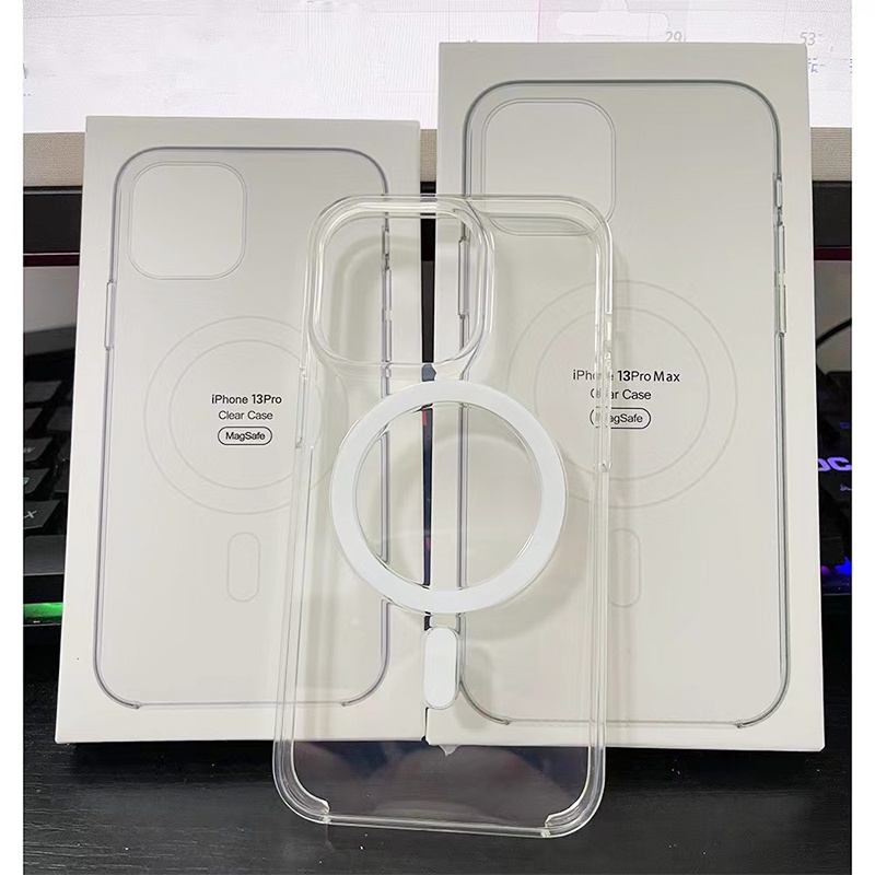 Funda Transparente Delgada Con MagSafe Para IPhone 14 Plus - Protección Total Y Carga Inalámbrica