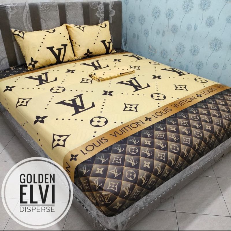 Elvi Gold New Elegan juego de sábanas 3D 180X200 funda de almohada refuerzo