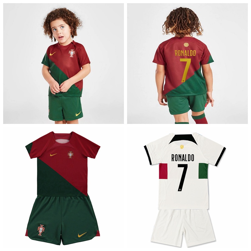 Camiseta Deportiva De Fútbol Cristiano Ronaldo 2022 Copa Del Mundo De  Portugal En Casa Para Niños
