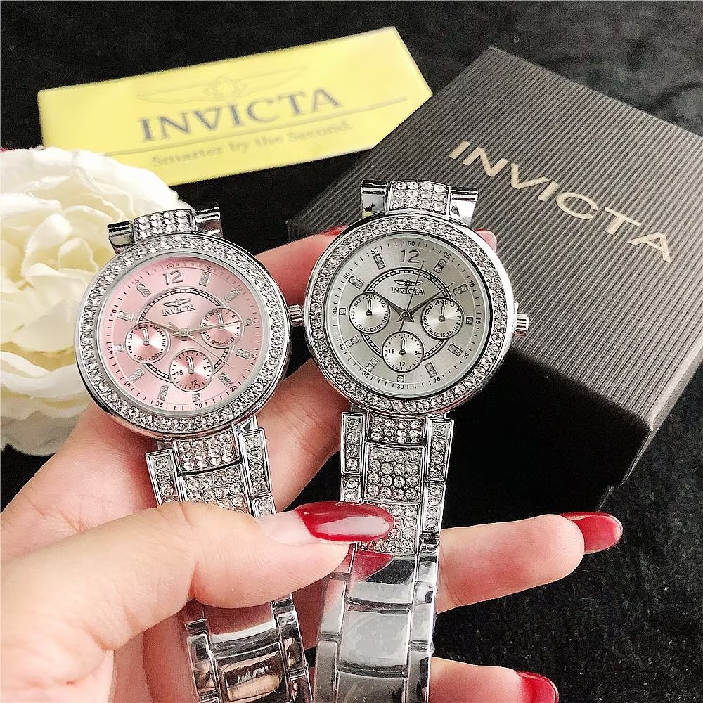 INVICTA Moda Casual Mujeres Acero Inoxidable Reloj De Negocios