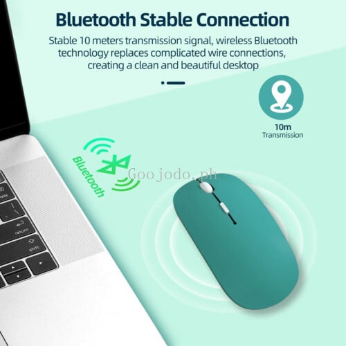 Ratón inalámbrico con Bluetooth para ordenador, Mouse inalámbrico  recargable, ergonómico, silencioso, para juegos, para portátil, tableta