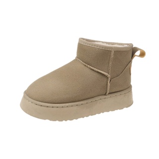 Botas De Nieve Para Mujer , Fondo Grueso , Antideslizante Plano , Botines  De Algodón Para Damas Felpa Caliente , Bota Casual De Tobillo 2022