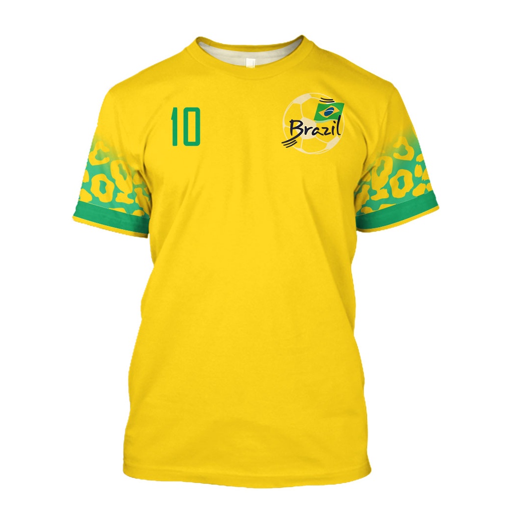 Camisetas de hombre 2022 Equipo Brasil Camisetas de fútbol Hombres Camiseta  de manga corta impresa Camiseta de malla amarilla Fútbol Deporte Sudaderas