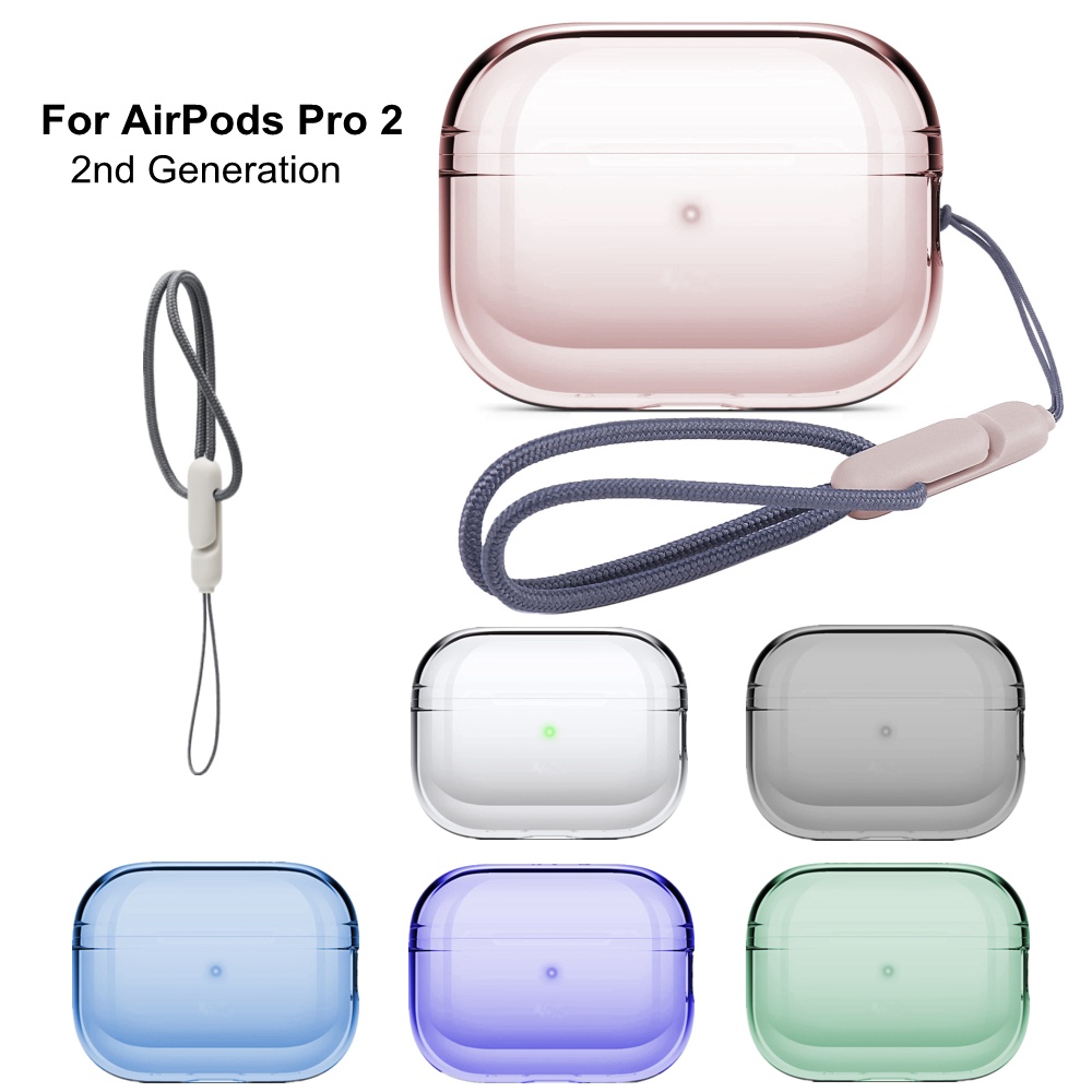 Funda para AirPods Pro 2 2022, carcasa de plástico duro transparente para AirPods  Pro 2 pro