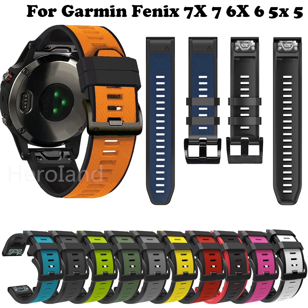 Para Garmin Fenix 5 correa de reloj de silicona de color sólido