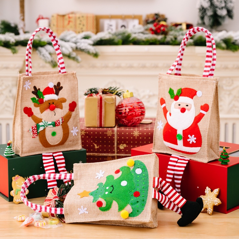 12 bolsas de caramelo de Navidad fiesta bolsas de regalo bolsas de caramelo  de Navidad fiesta de cumpleaños infantil