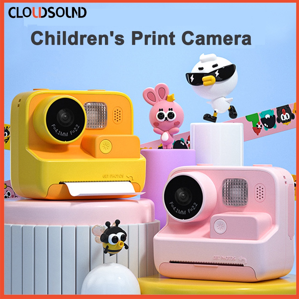 Cámara instantánea para niños, cámara de impresión hd1080p, video, foto,  cámara digital con papel de impresión para niños, cumpleaños, regalo de