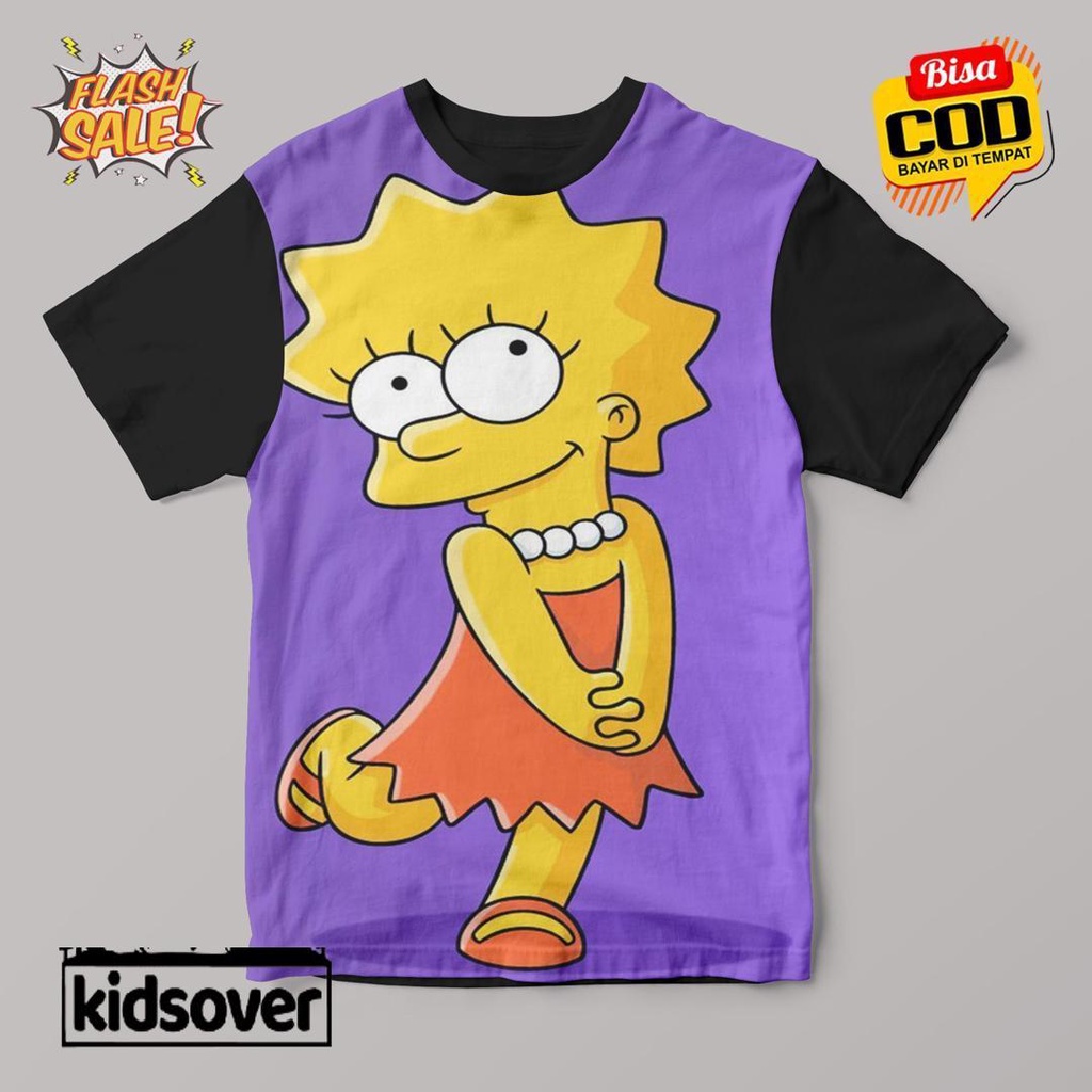 Lisa Simpson camisetas para niños ropa de bebé Tops niños niñas niños niñas  importación 1 2 3 4 5 6 7 8 9 10 11 12 13 14 años manga corta | Shopee  Colombia