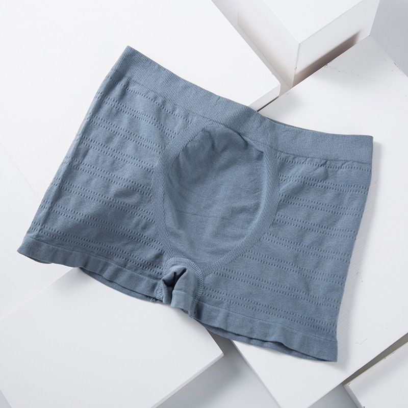 Calzoncillos Boxer Para Hombres Sin Costuras De Algodon Simple Ligero Transpirable Comodos Calzoncillos Tamano Grande Shopee Colombia