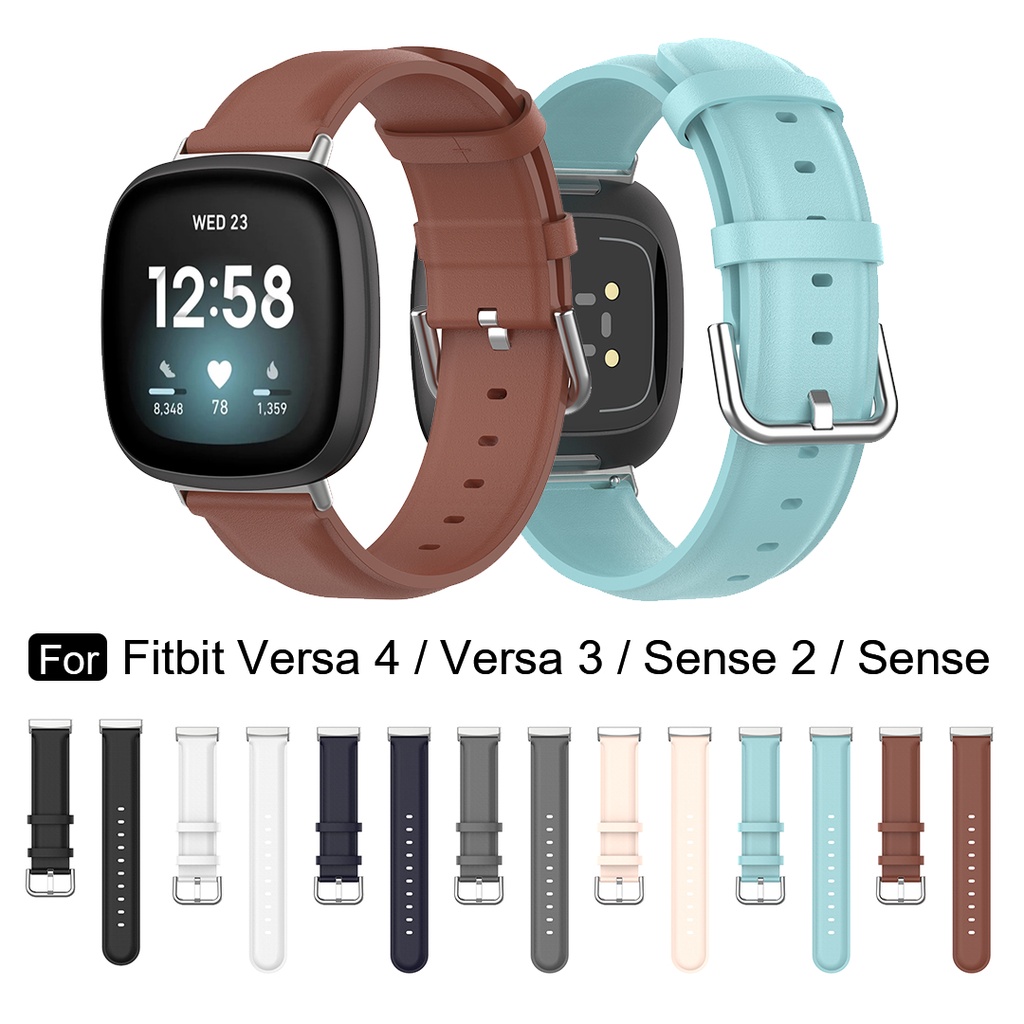 Para Fitbit Versa 4 3 Sentido 2 Correa De Cuero De Moda Hebilla deisgn 2022 Nuevo Reloj Inteligente Correas Shopee Colombia