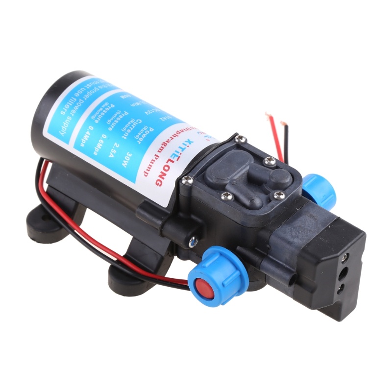 Mini Power Bomba pequeña CC 12 voltios 24 V 60 W 5L/min Bomba de agua  pequeña Control automático de interruptor de presión automático Bomba de  agua de