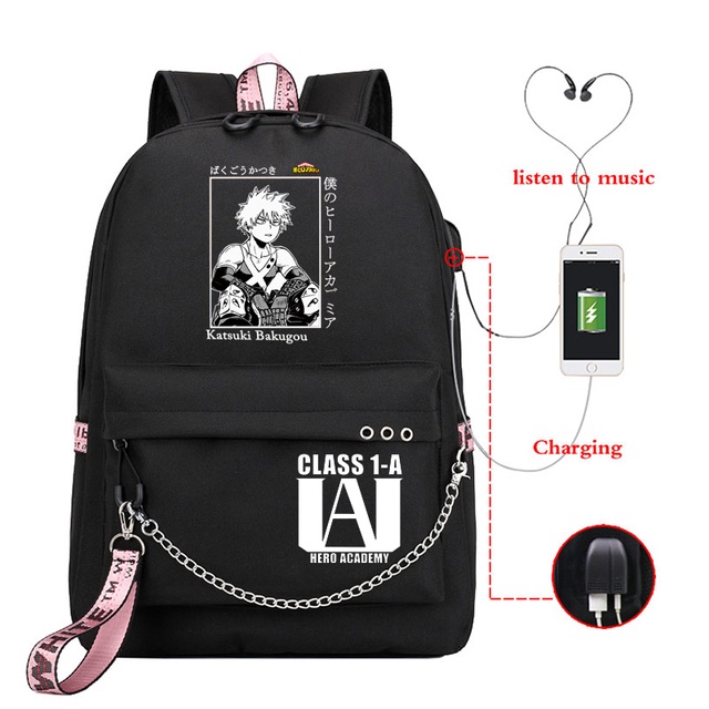 Anime My Hero Academia Deku Bakugou Boku No Bolsas Escolares Para Ninas Mochila Para Portatil Femenina Usb Escolar Shopee Colombia