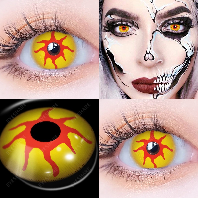 Eyeshare 2pcs Lentes De Contacto De Color Para Los Ojos Azul Cosplay Anime  Belleza Pupilas Lente Anual