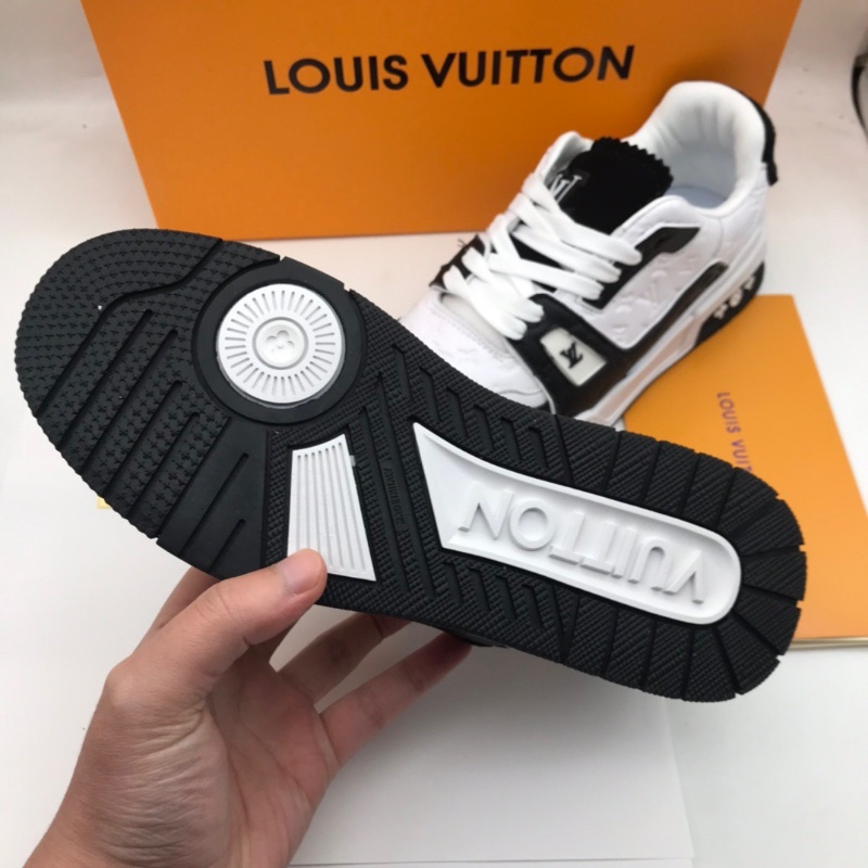 Louis Vuitton 100 % Original Trainer 2228 Blanco Y Negro Panel