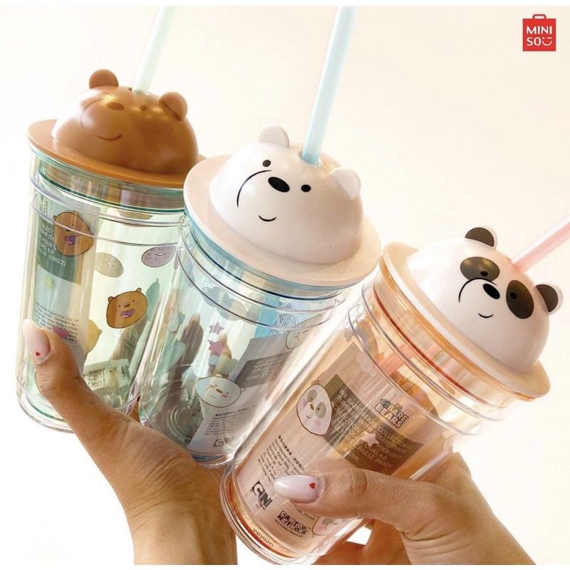 Miniso Vaso We Bare Bears Miniso Botella Shopee Colombia