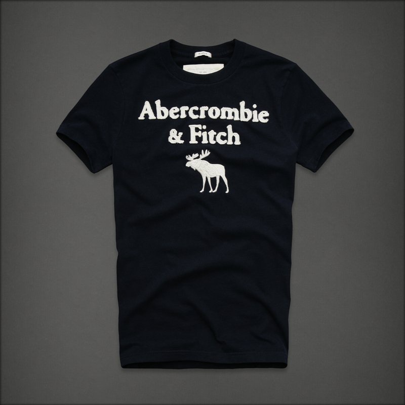 Abercrombie Fitch af Manga Corta Hombres Cuello Redondo Algodon Puro Impreso Simple Ciervo Camiseta Shopee Colombia