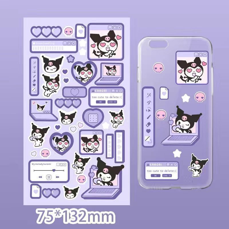 Sanrio Goo Tarjeta Pegatina Kuromi Láser De Dibujos Animados Manual ...
