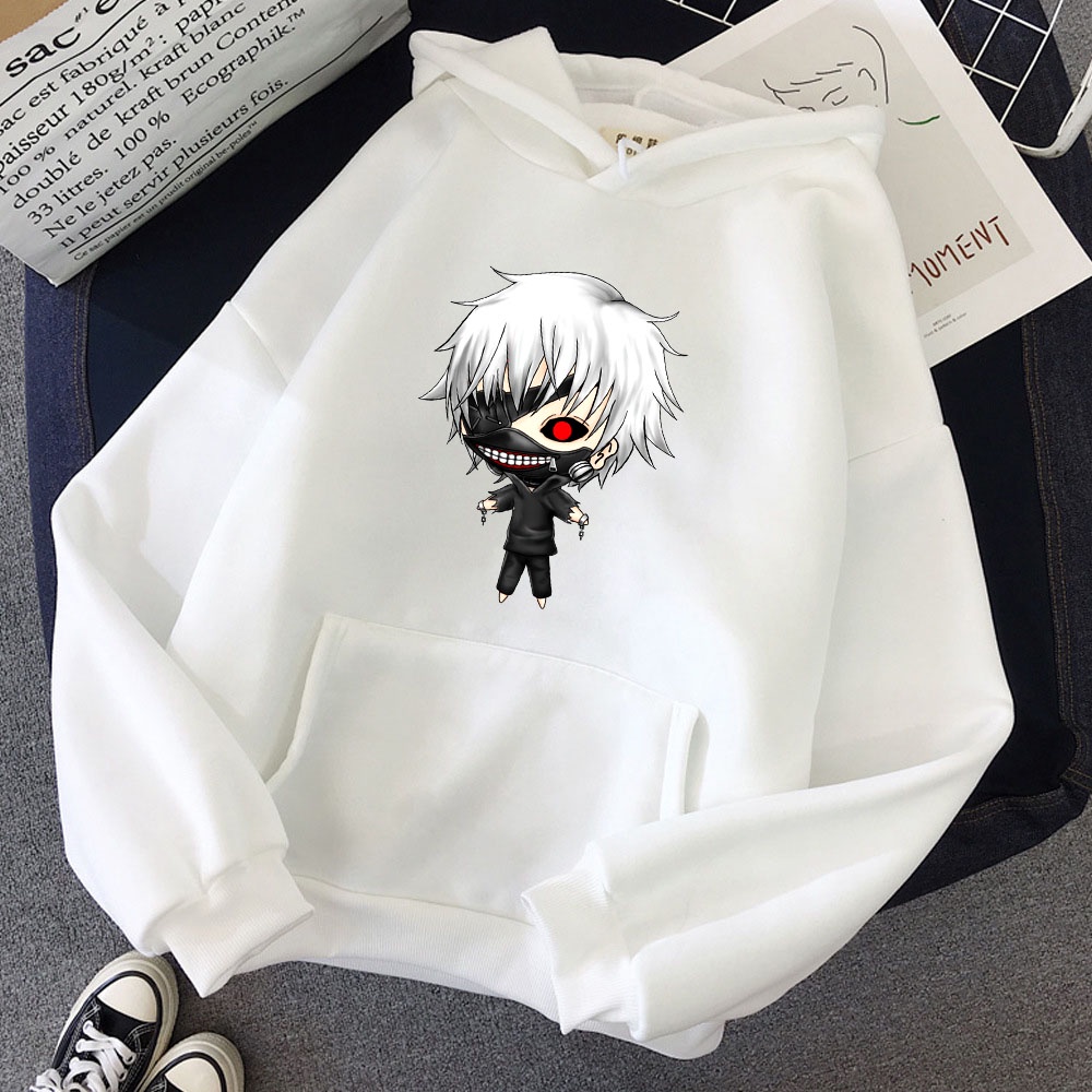 Sudadera con capucha Anime Kaneki Chibi hombres mujeres