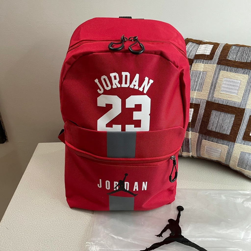 Nike AIR JORDAN mochila Bag 23 ORIGINAL RED FONT Shopee Colombia