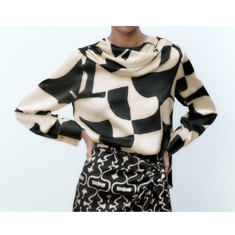 Blusa estampado geometrico zara hotsell